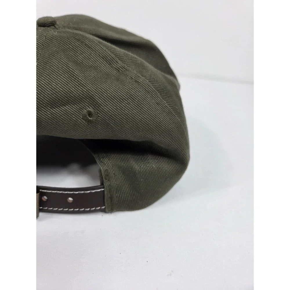 BREITLING Olive Green Cap Hat Gold Logo OSFA Strapback